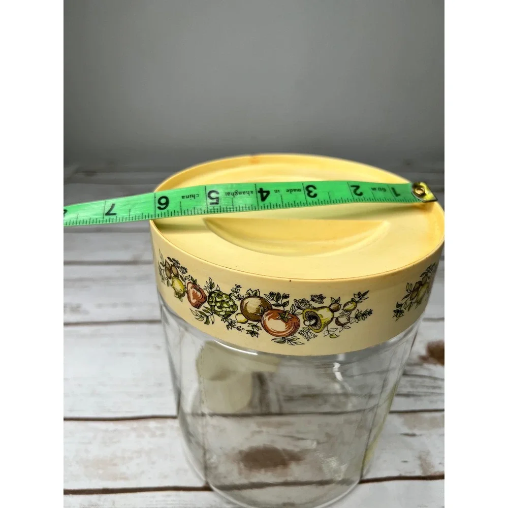 Vintage Pyrex Storage Canister Set Clear Fruit Vegetable 2pc